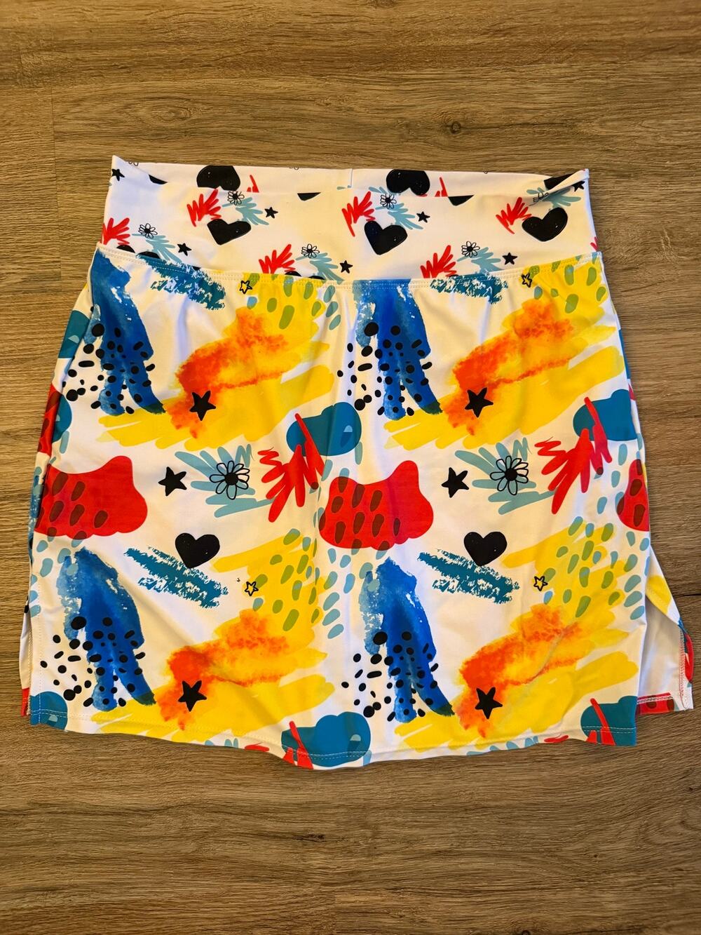 Skort Obsession Bright Abstract Design Skort Size Medium